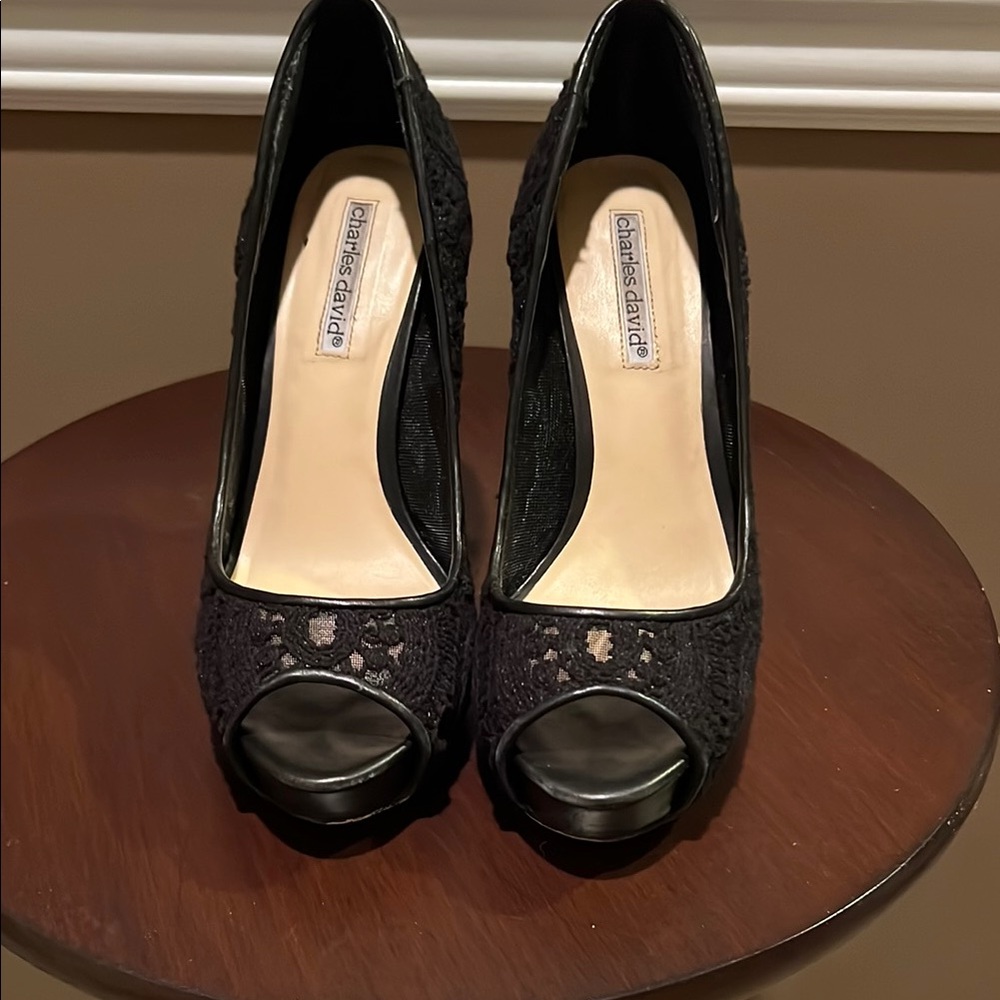 Charles David Black Elegant Heels